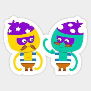 Pirate Pals.  Graphic Artwork Sticker